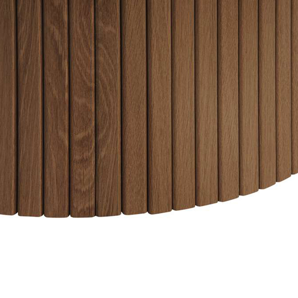 Birlea Axel Walnut Round Fluted Coffee Table Image 4