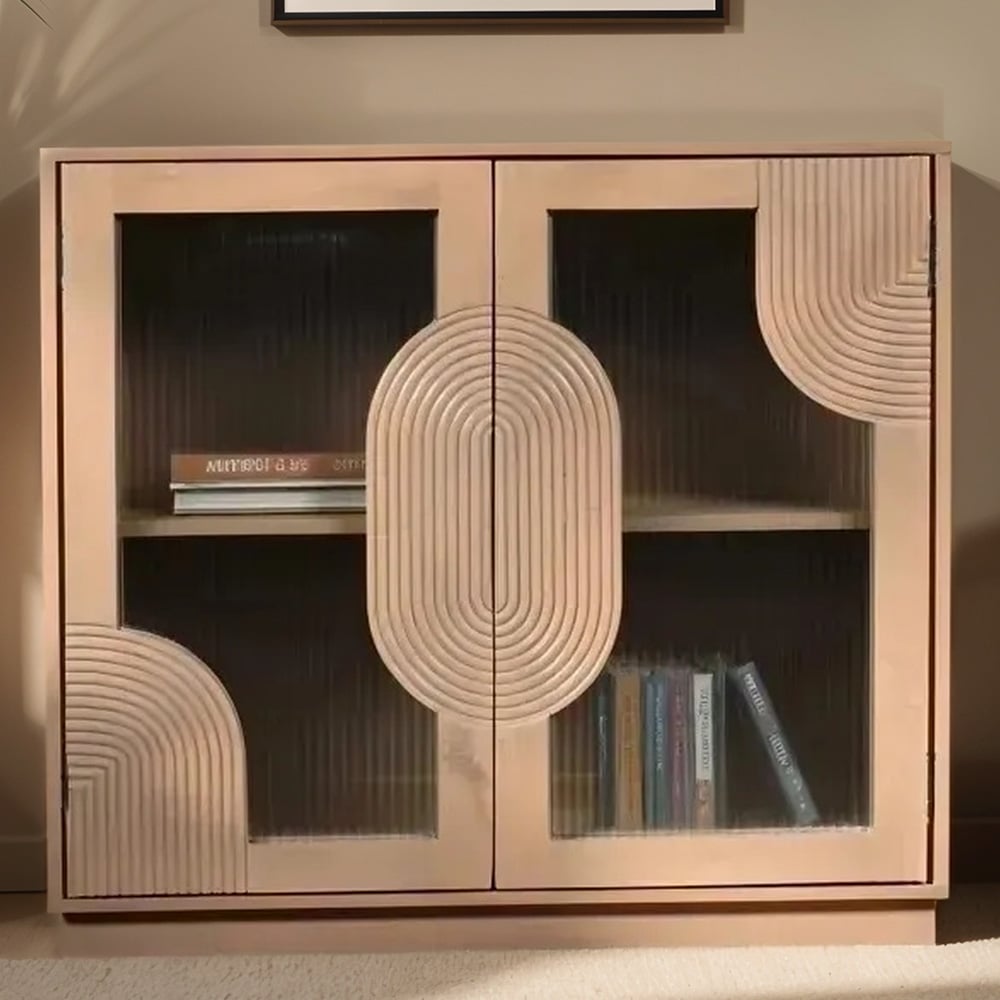 IH Design Jodhpur 2 Door Solid Wooden Small Sideboard Image 1