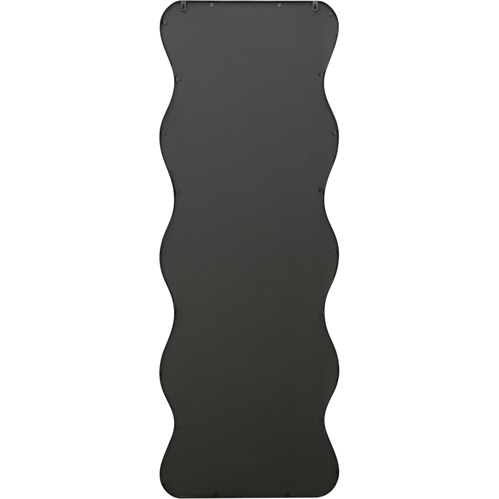 Charles Bentley Amsterdam Black Wavy Shape Outdoor Wall Mirror 170 x 60cm Image 3
