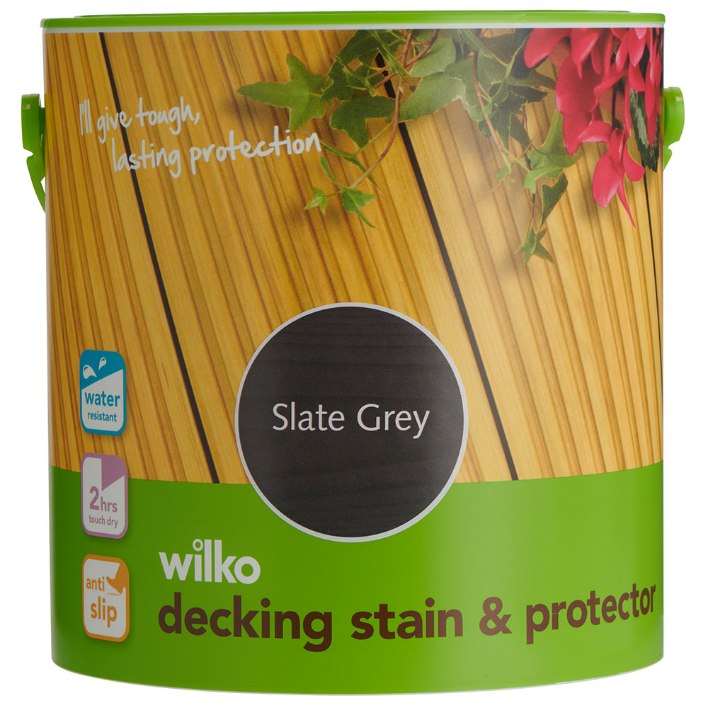 Anti Slip Slate Grey Decking Stain and Protector 2.5L Image 2