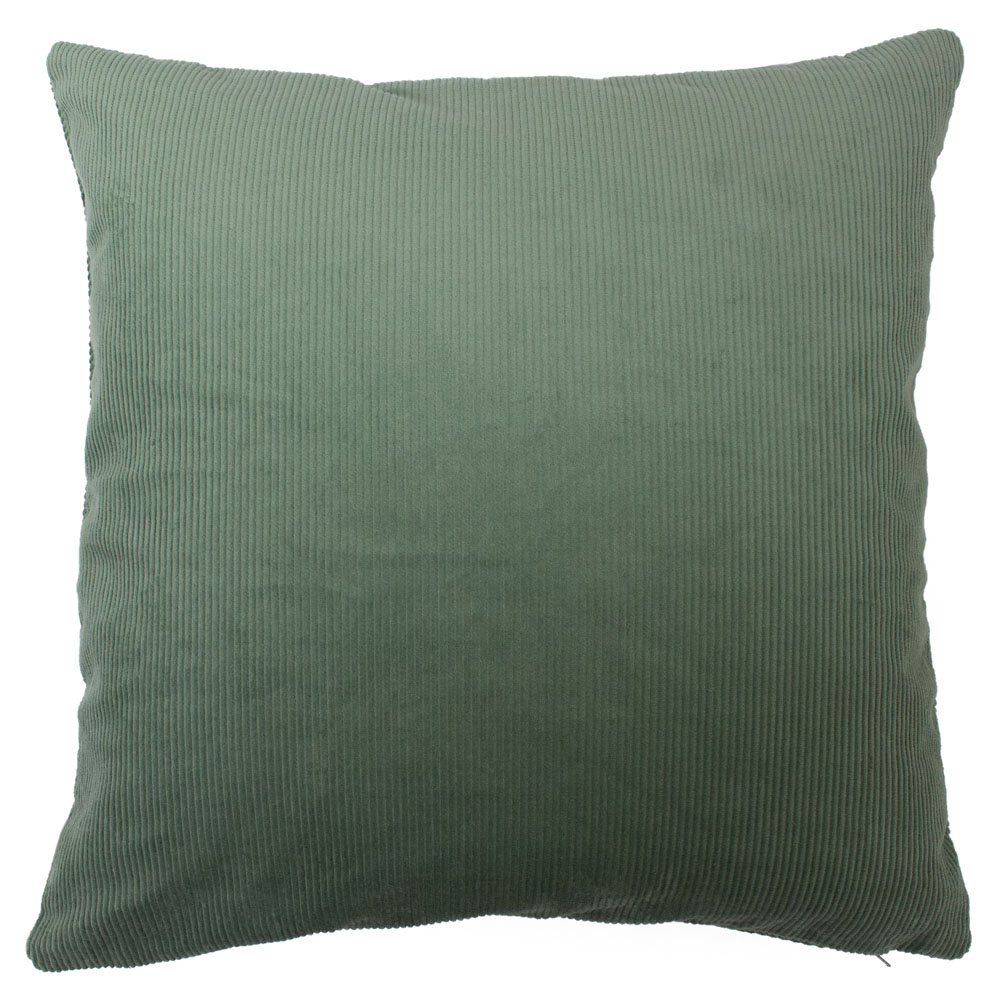 furn. Jagger Sage Green Ribbed Corduroy Cushion Image 2