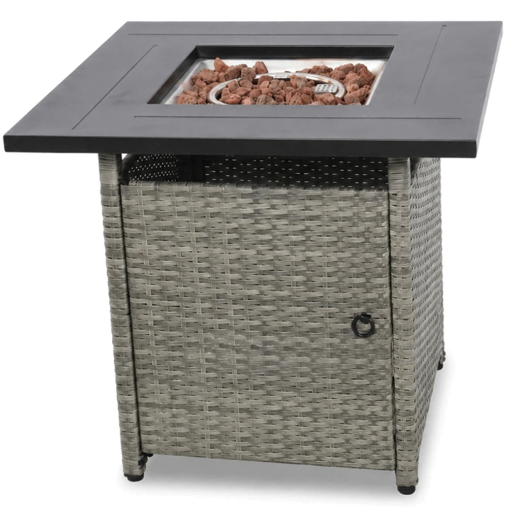 Outdoor Living Ascot 5 Seater Grey Rattan Fire Pit Garden Set Image 6