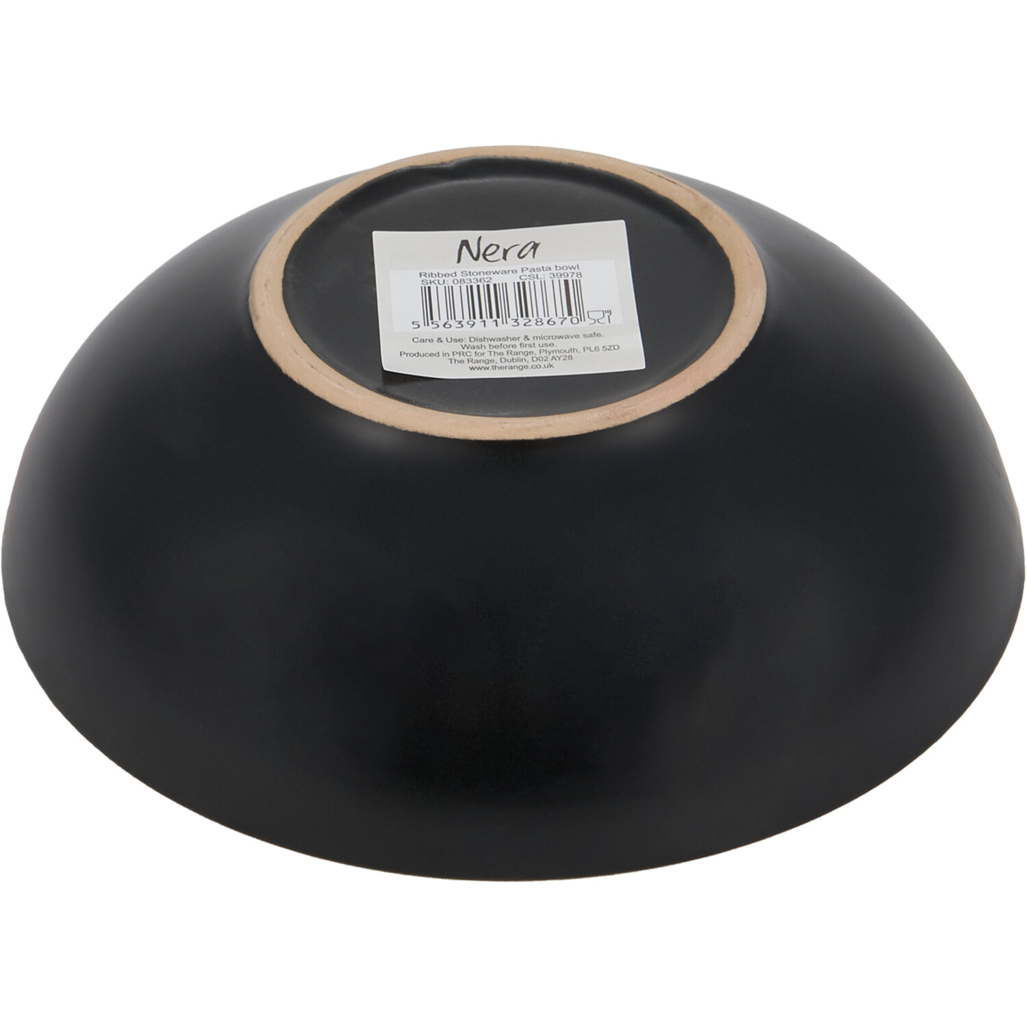 Nera Ribbed Pasta Bowl - Black Image 4
