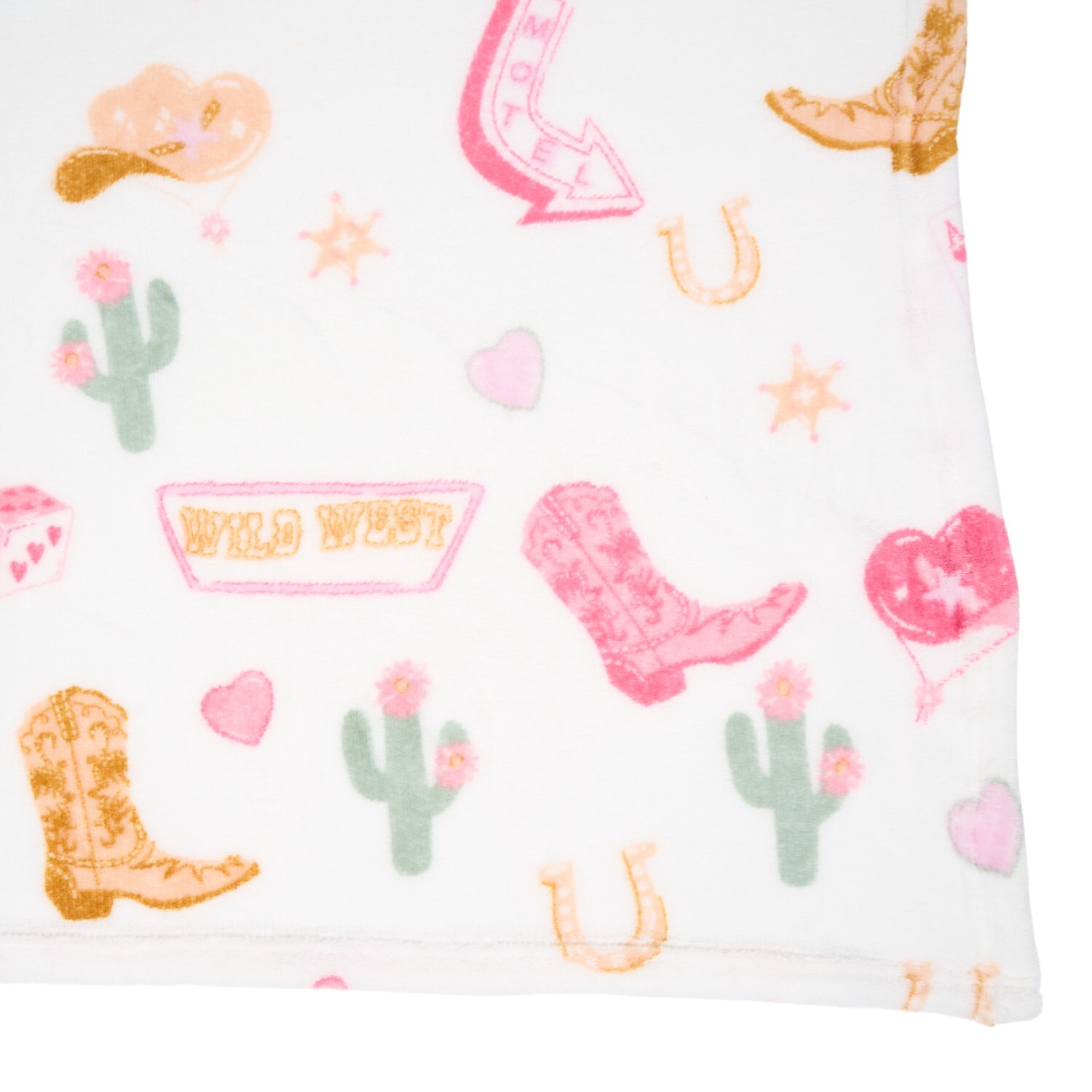 Wild West Printed Throw White Image 4