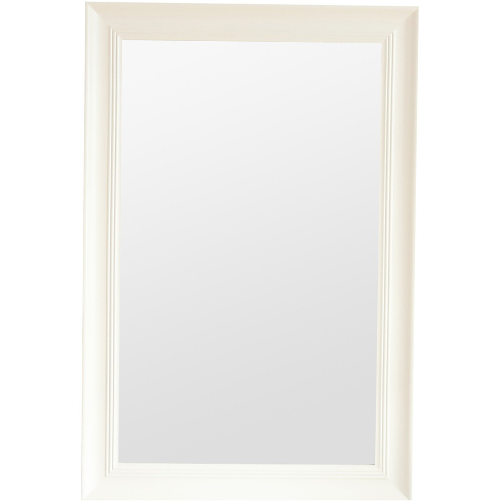 Faringdon White Framed Mirror - White / 90cm Image 1