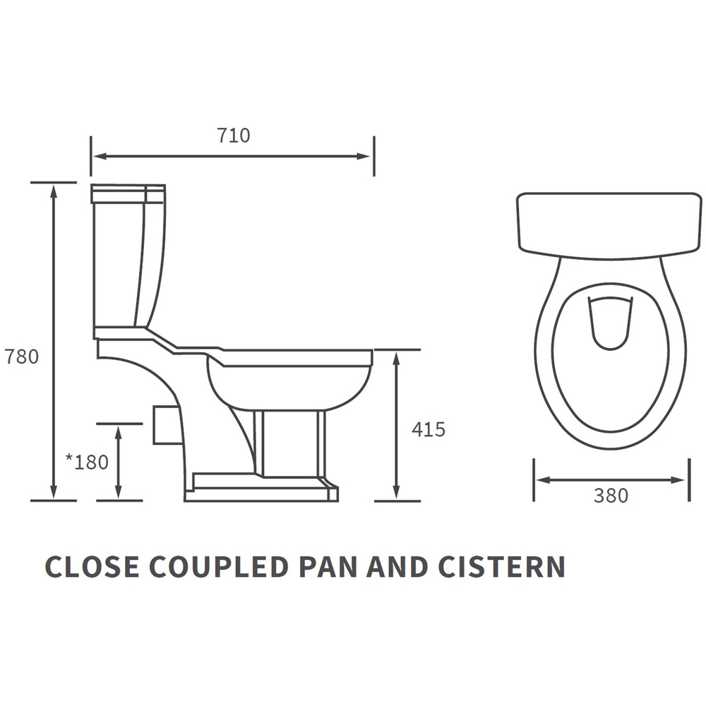 Bathstore Pelosa Close Coupled WC and Standard Soft Close Seat with Dual Flush and Brass Hinges Image 8