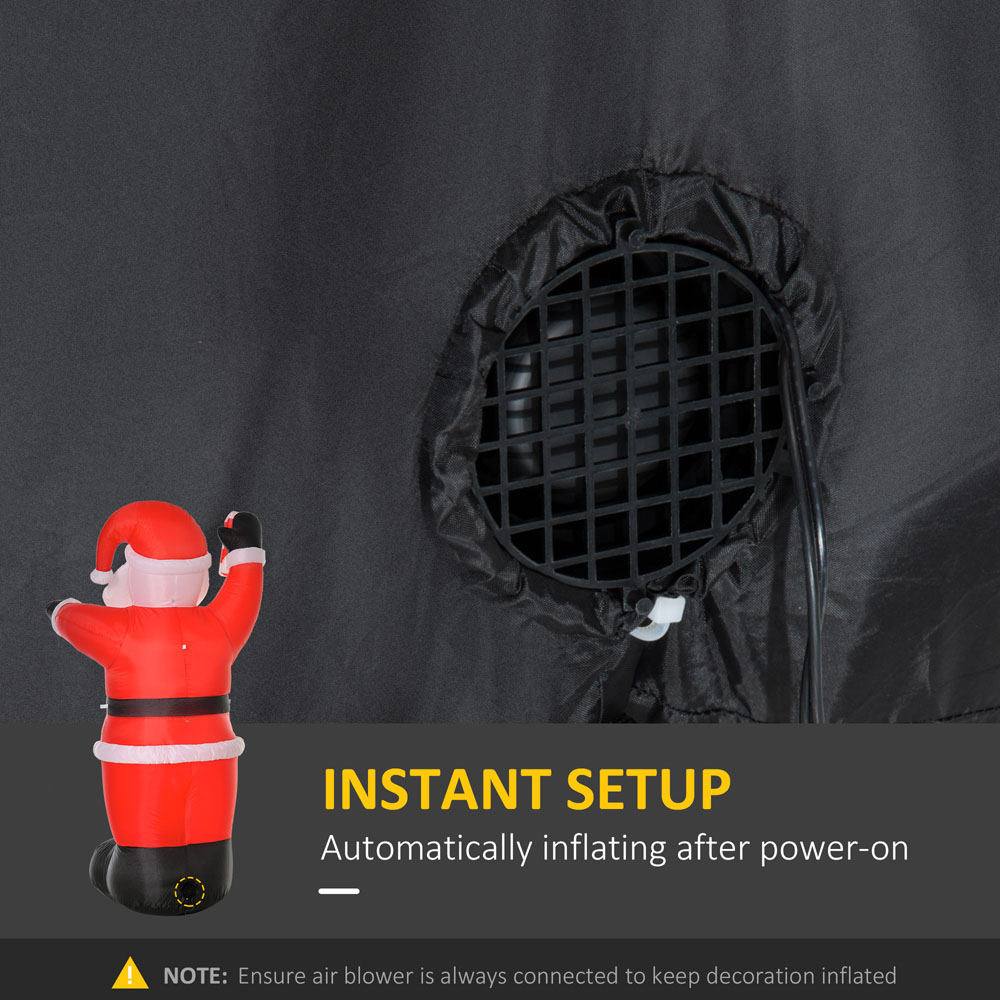 Everglow Red Inflatable Air Blown Christmas Santa 8ft Image 6