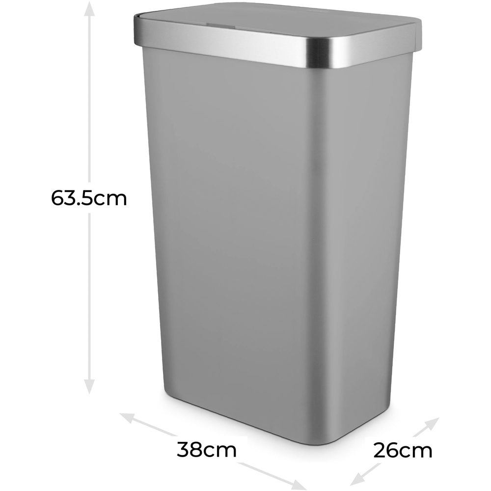 Tower Rectangular Grey ABS Sensor Bin 50L Image 8