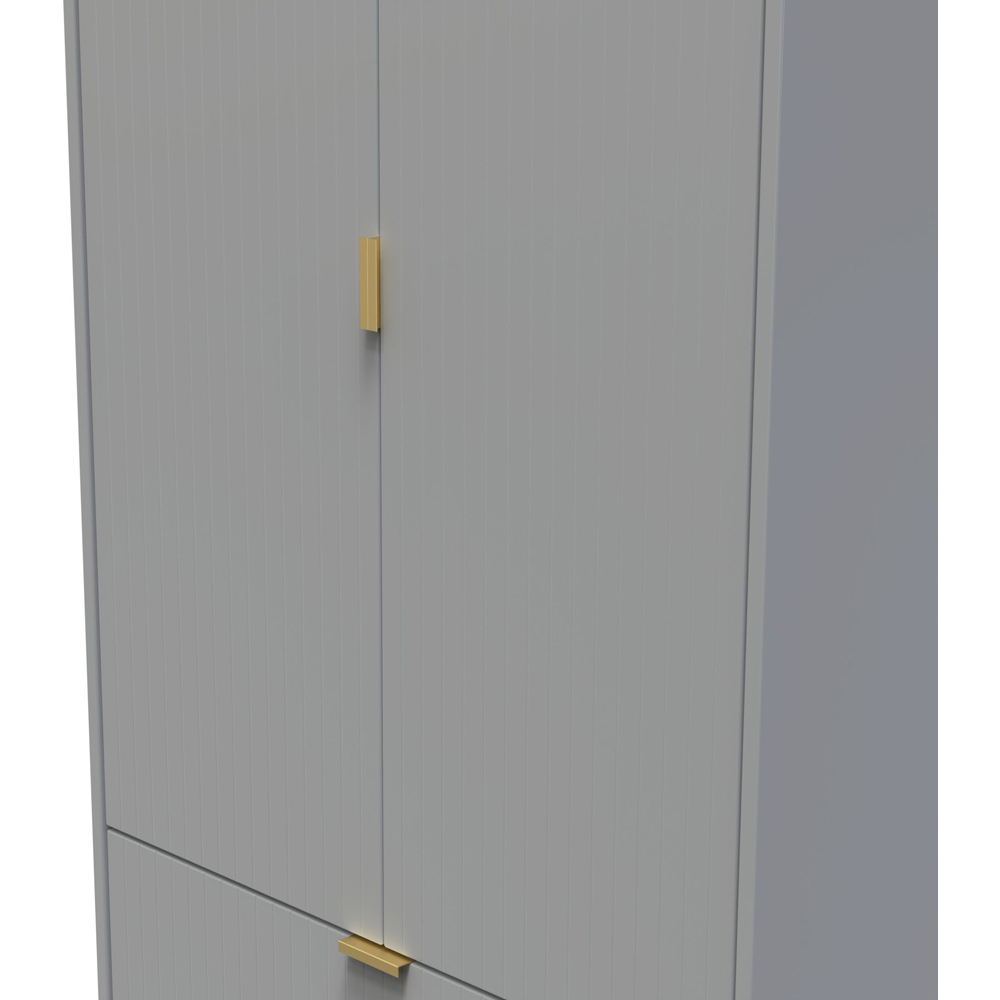 Crowndale 2 Door 2 Drawer Dusk Grey Wardrobe Ready Assembled Image 5