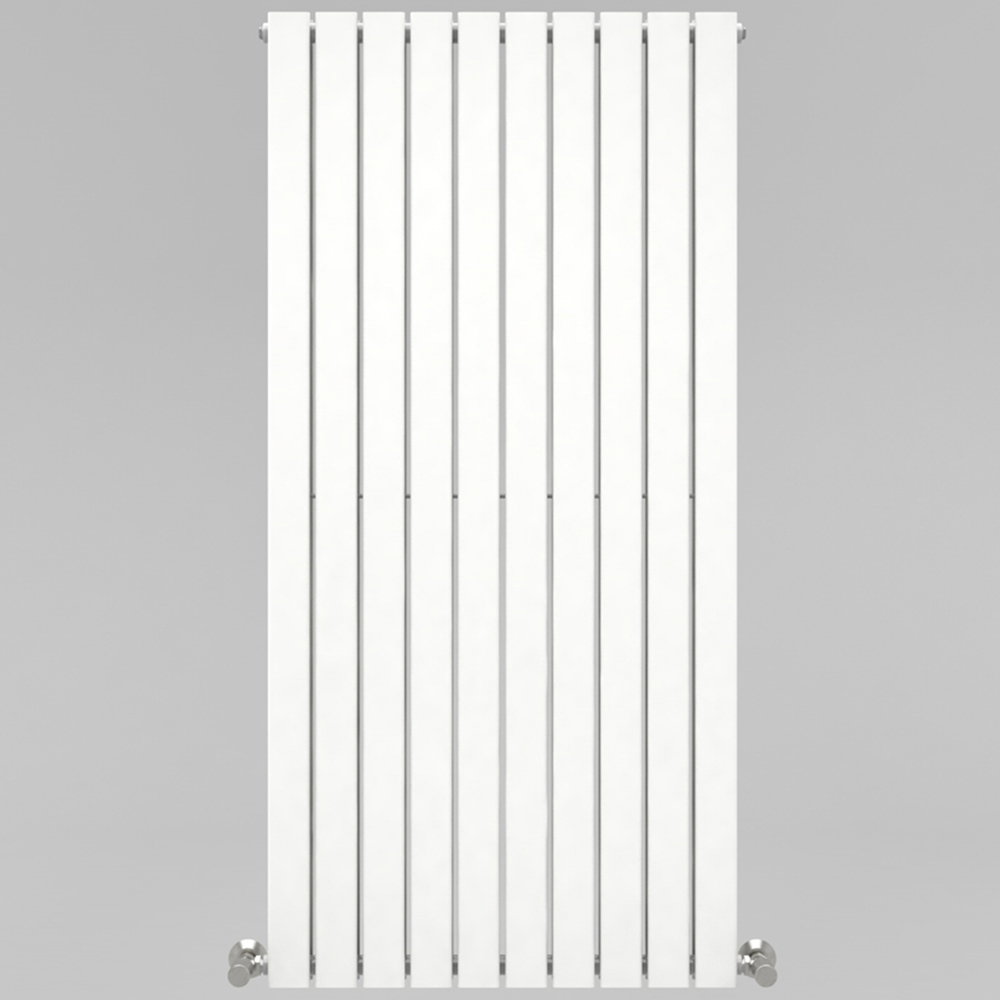 White 8656 BTU Double Flat Panel Vertical Column Radiator 1600 x 680mm Image 3