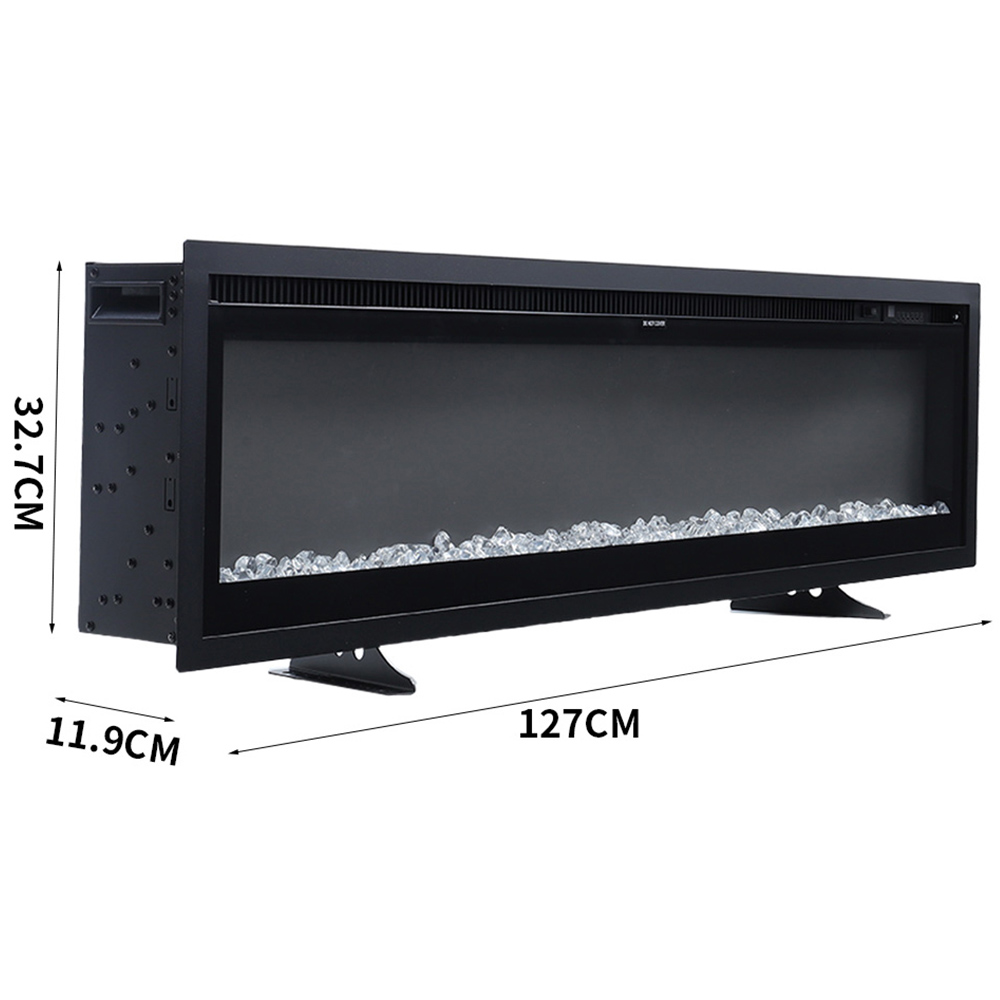Living and Home 50 Inch Electric Fireplace Wall Mounted Wall Inset or Freestanding 12 Flame Colours with Remote Control Image 6