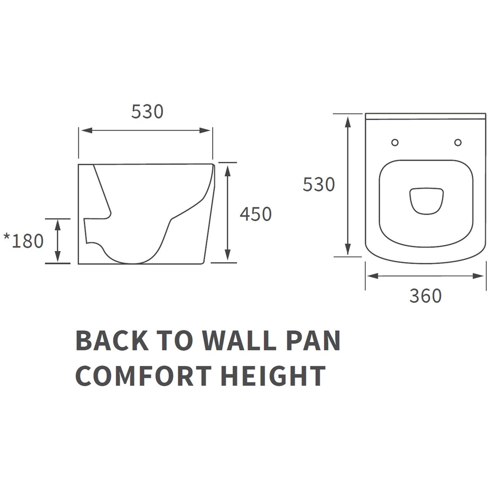 Bathstore Blanca Comfort Height Back to Wall WC and Soft Close Seat with Dual Flush Image 8