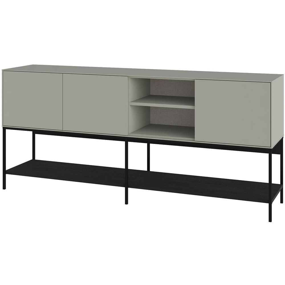 Decortie Amira 3 Door 3 Shelf Ash Green Console Table Image 2