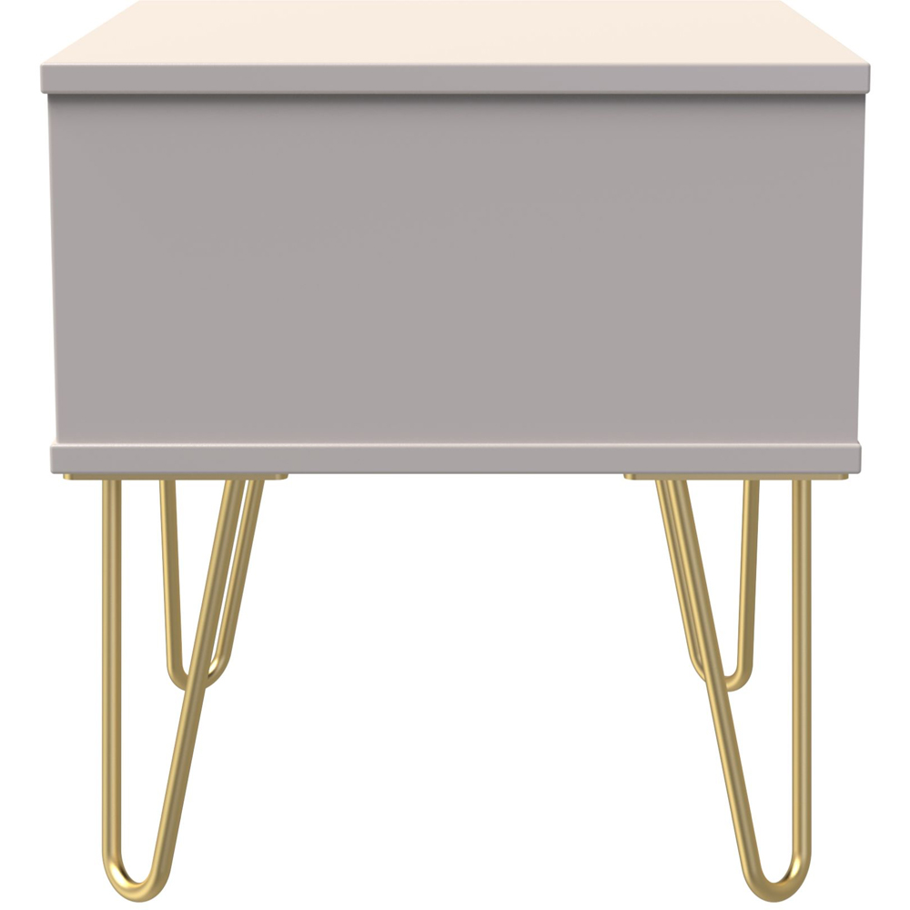 Crowndale Cube Single Drawer Matt Kashmir Bedside Table Image 4