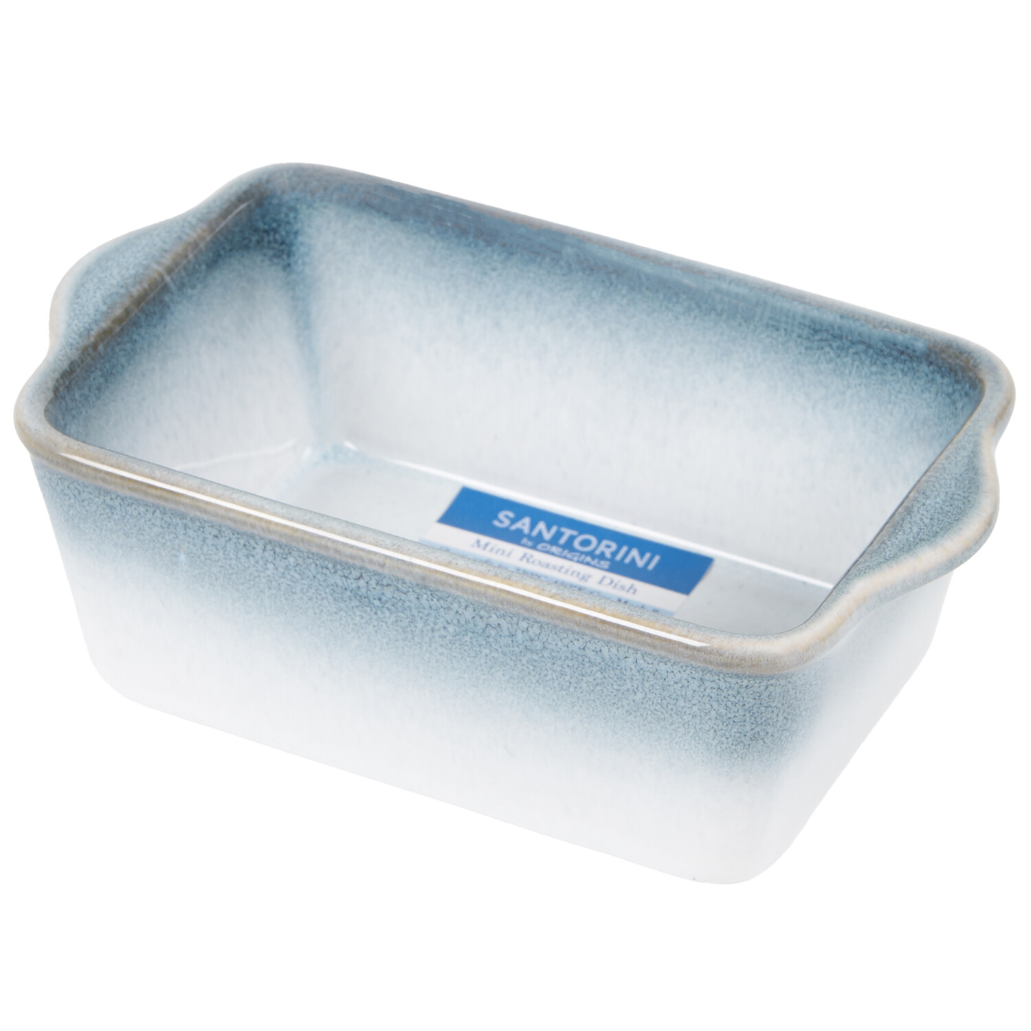 Santorini Reactive Glaze Roaster - Blue and White / Mini Image 3