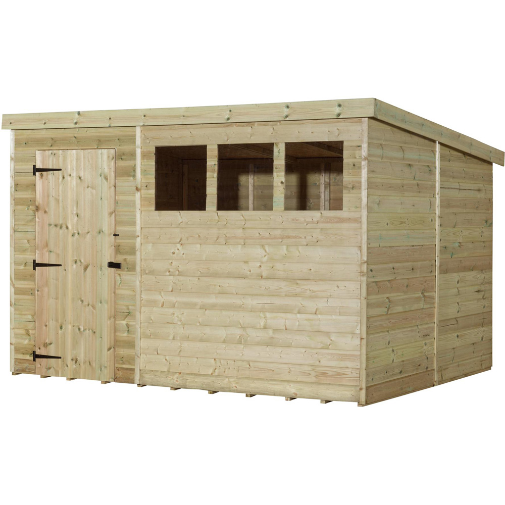 Empire Sheds 1500 10 x 8ft Tongue and Groove Wooden Pent Garden Shed Image 1