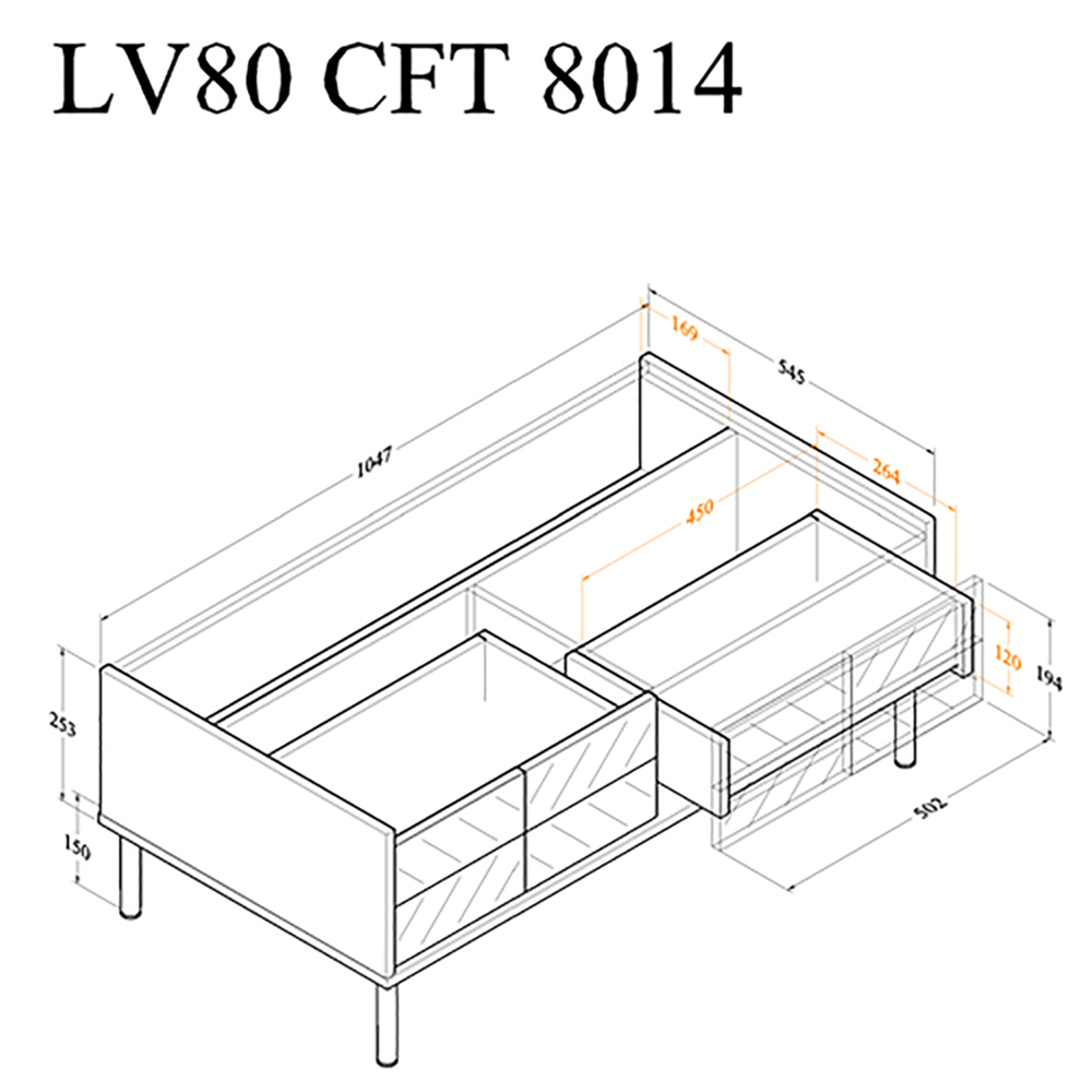 Kudl Summer 2 Drawer Light Oak Coffee Table Image 4