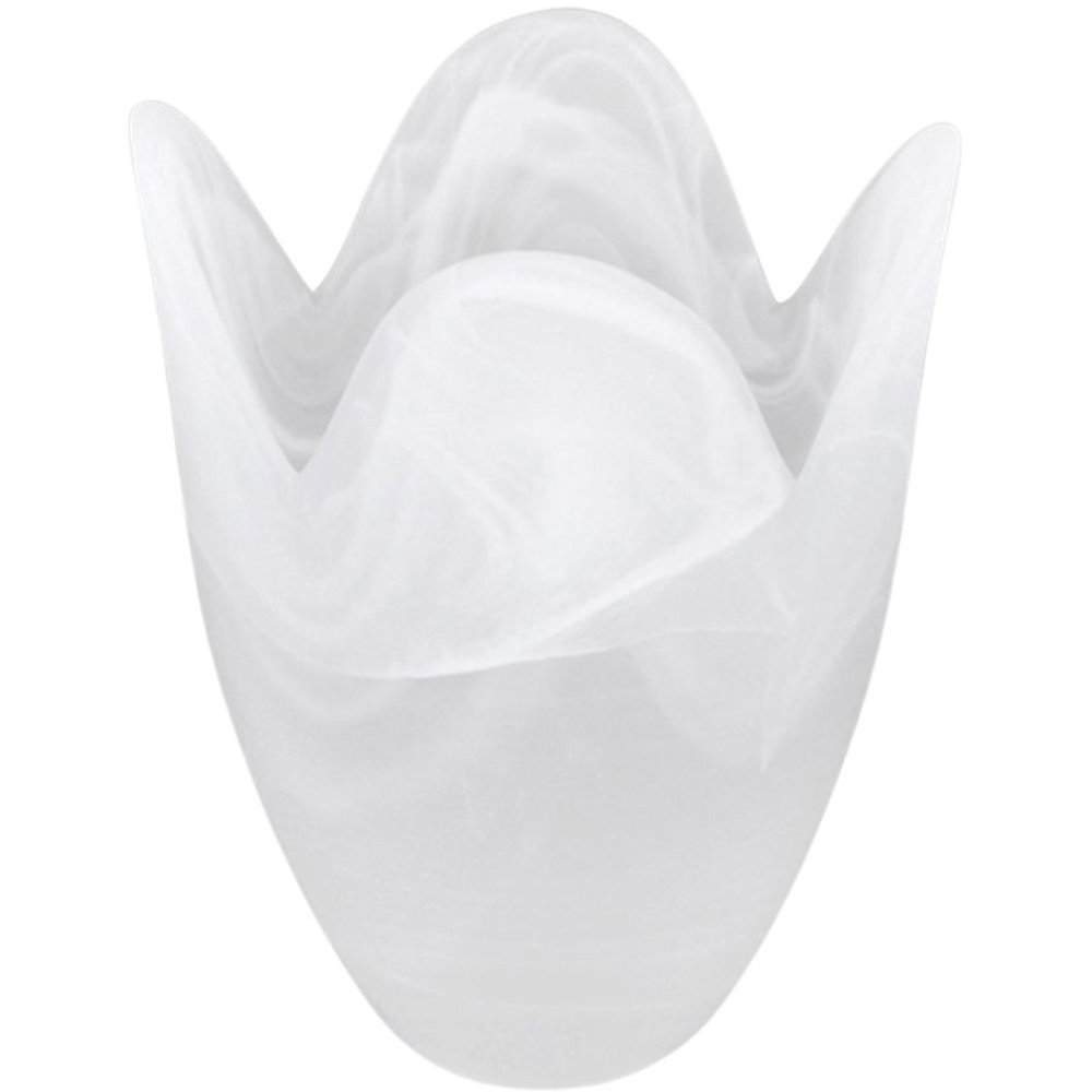 ValueLights 3 Pack Marble Effect Tulip Shape Glass Lamp Shades Set 10cm Image 2