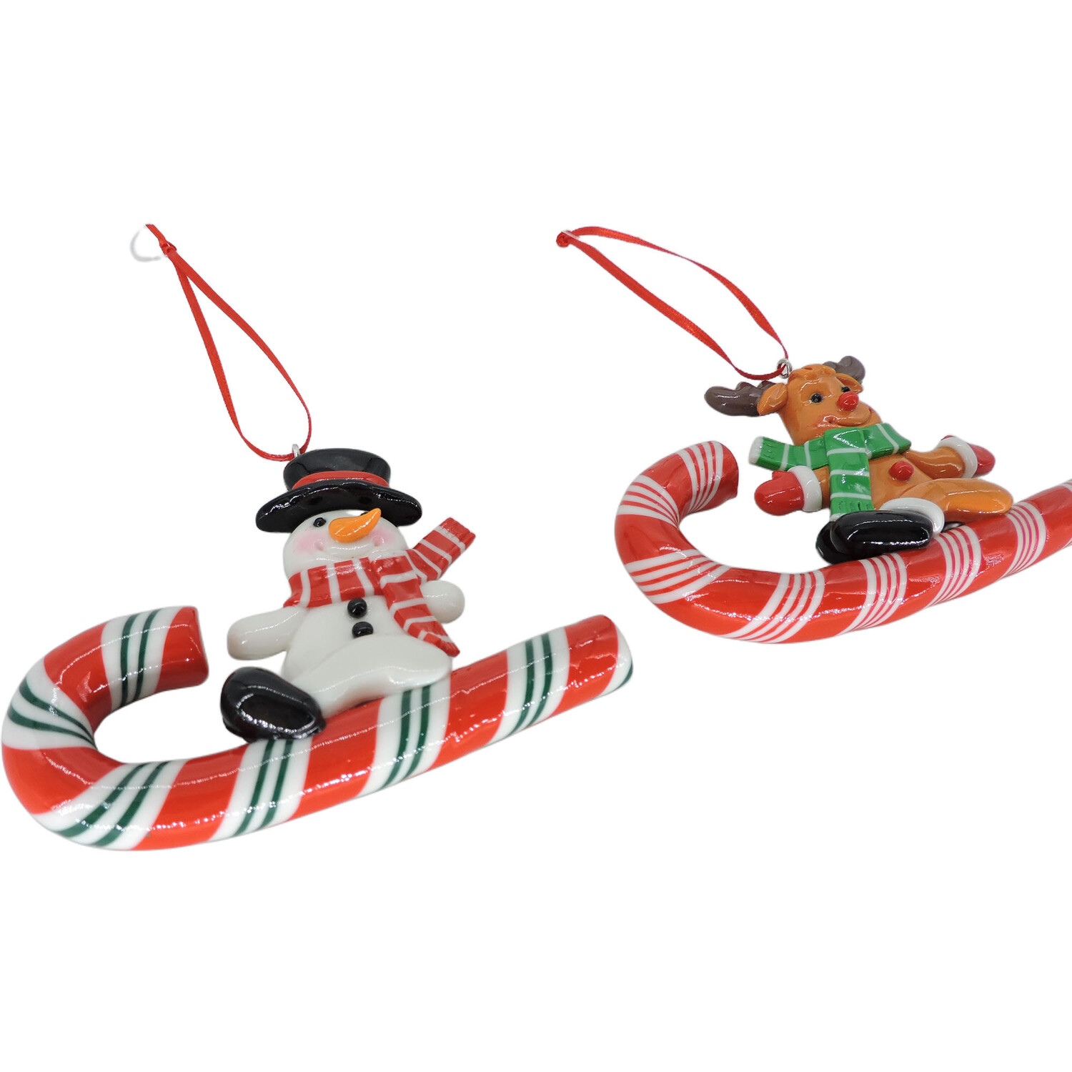 Christmas Character on Candy Cane Hanging Decoration Image 4