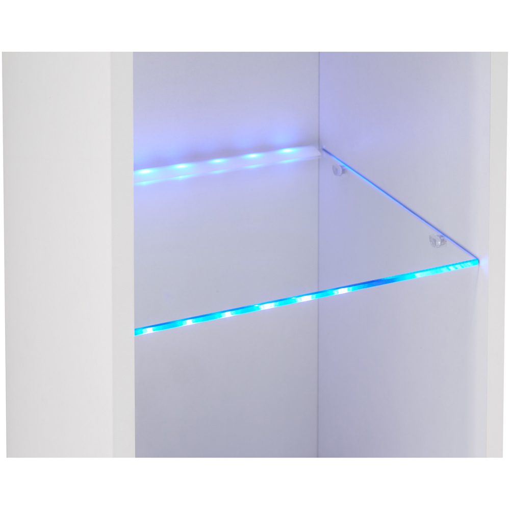 GFW Galicia White Tall LED Shelf Unit Image 6