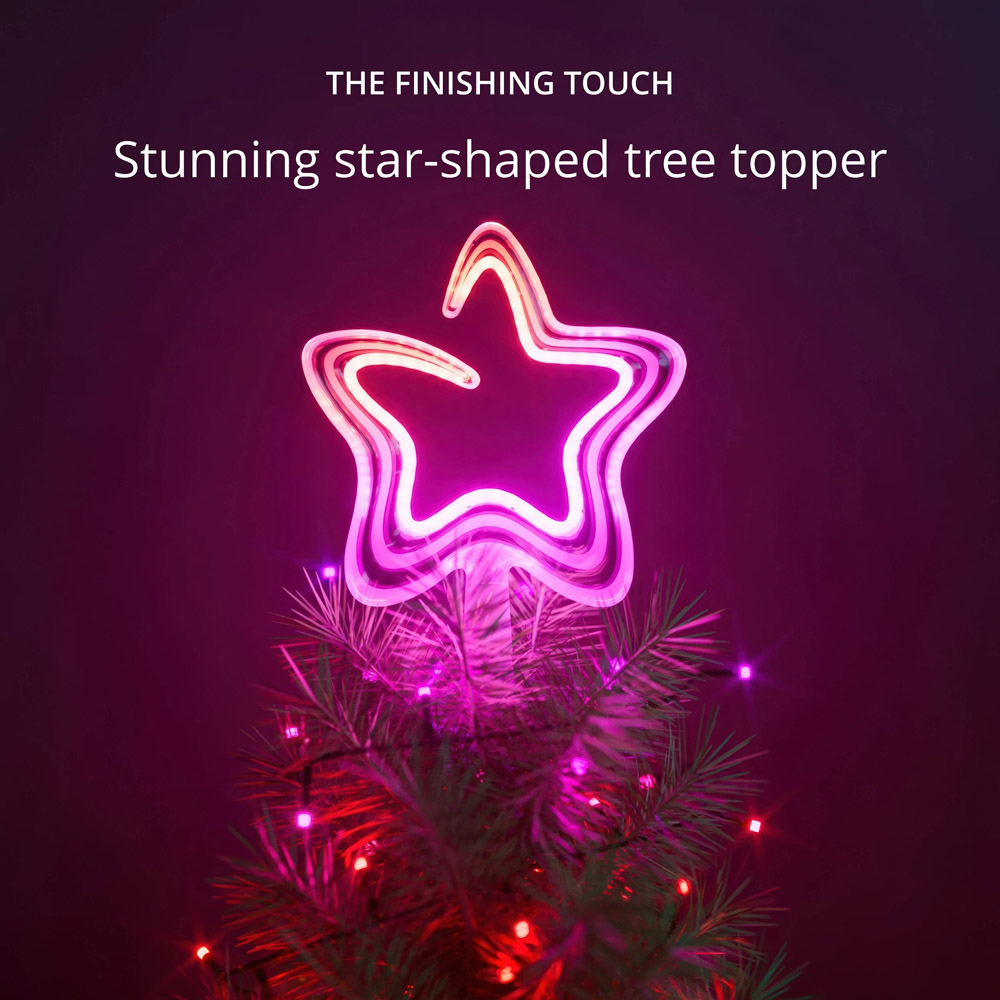 Twinkly 76 RGBW Star LED Smart USB Christmas Tree Topper 22cm Image 8