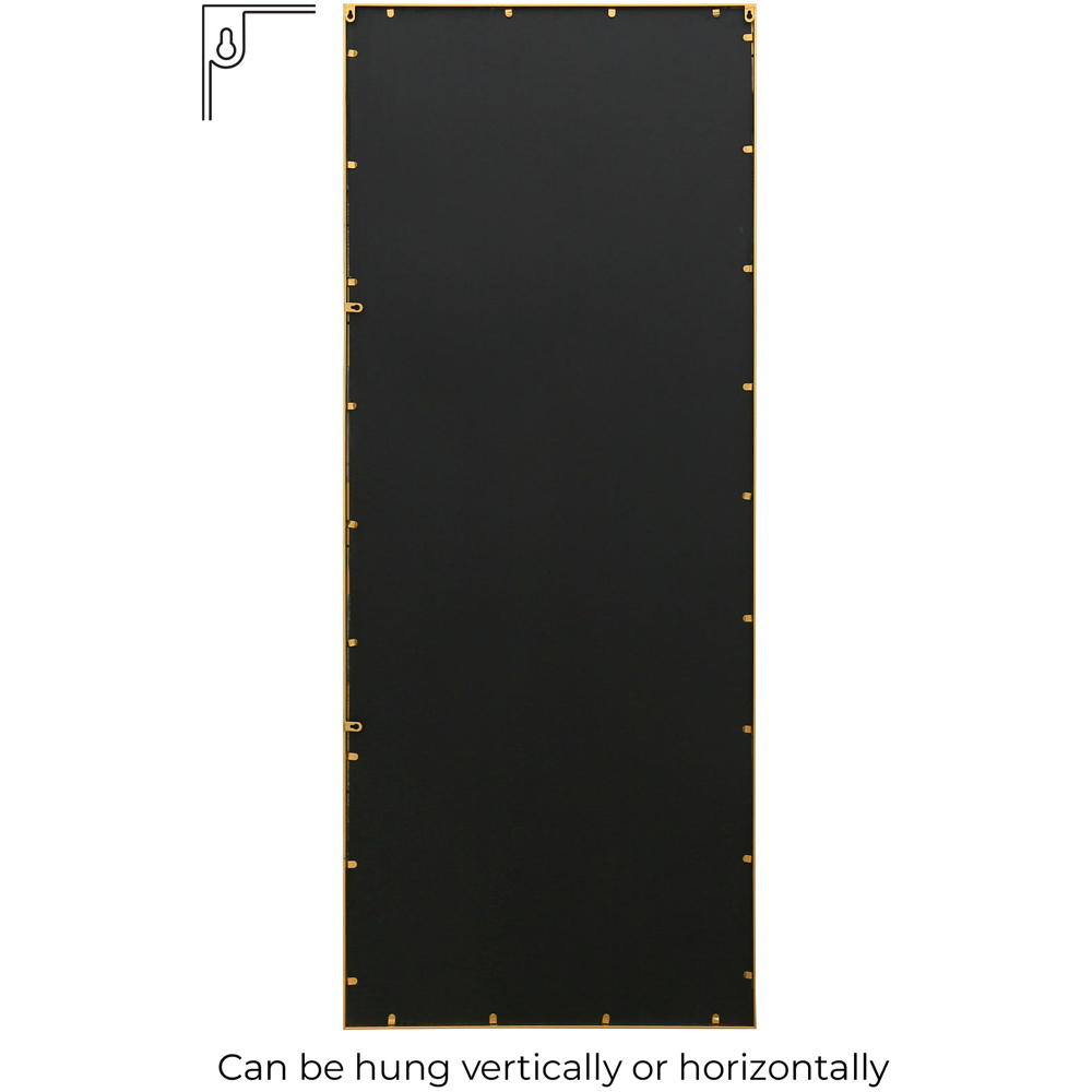 MirrorOutlet The Genestra Gold Modern Window Garden Wall Mirror 200 x 80cm Image 4