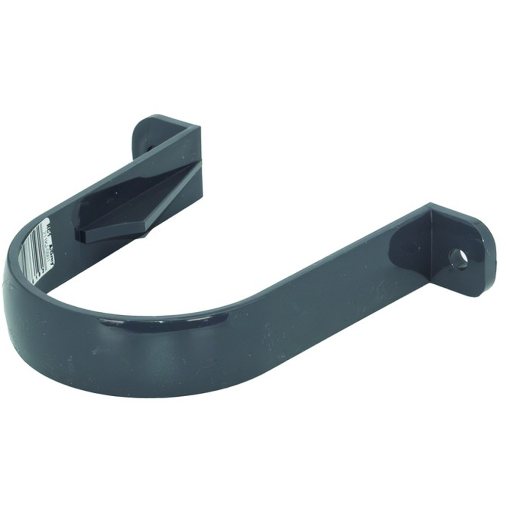 FloPlast Round Downpipe Clip Anthracite Grey 68mm Image 2
