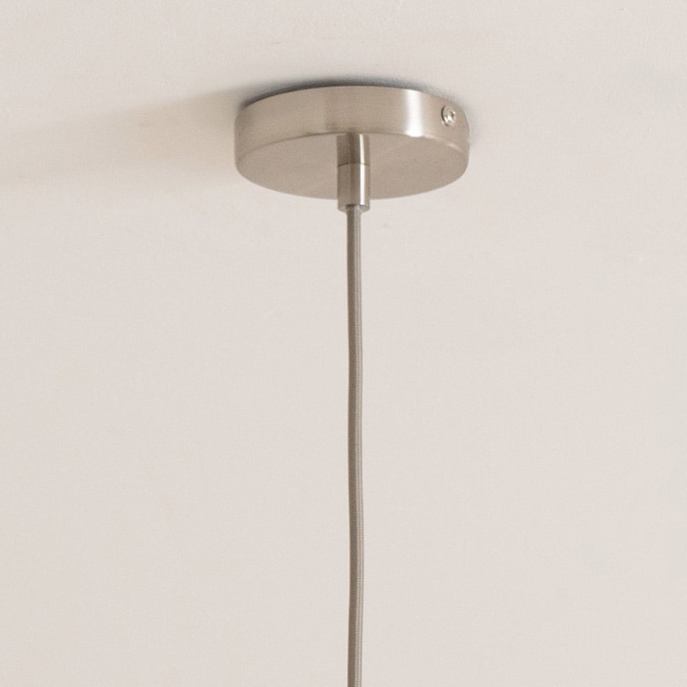 ValueLights Corinne Twill Green Glass Brushed Chrome Capped LED Ceiling Pendant Light Image 4