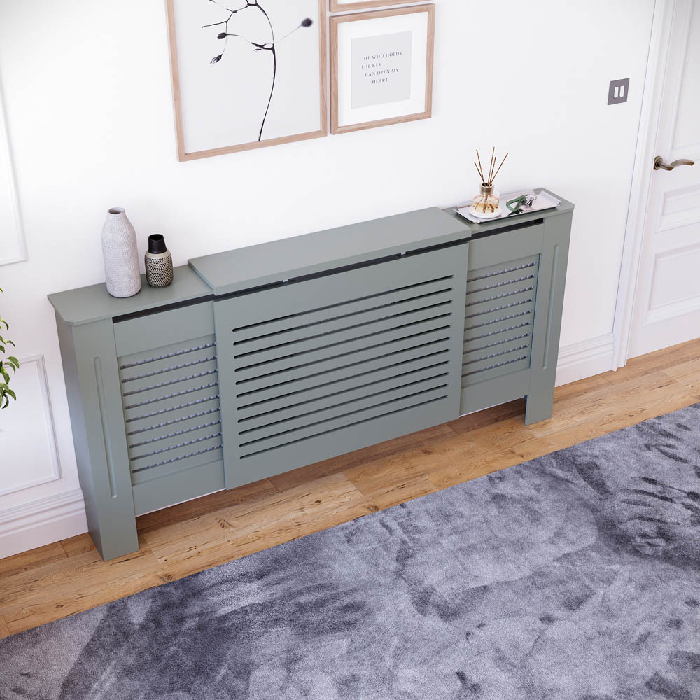 Vida Designs Milton Grey Adjustable Radiator Cover Image 7