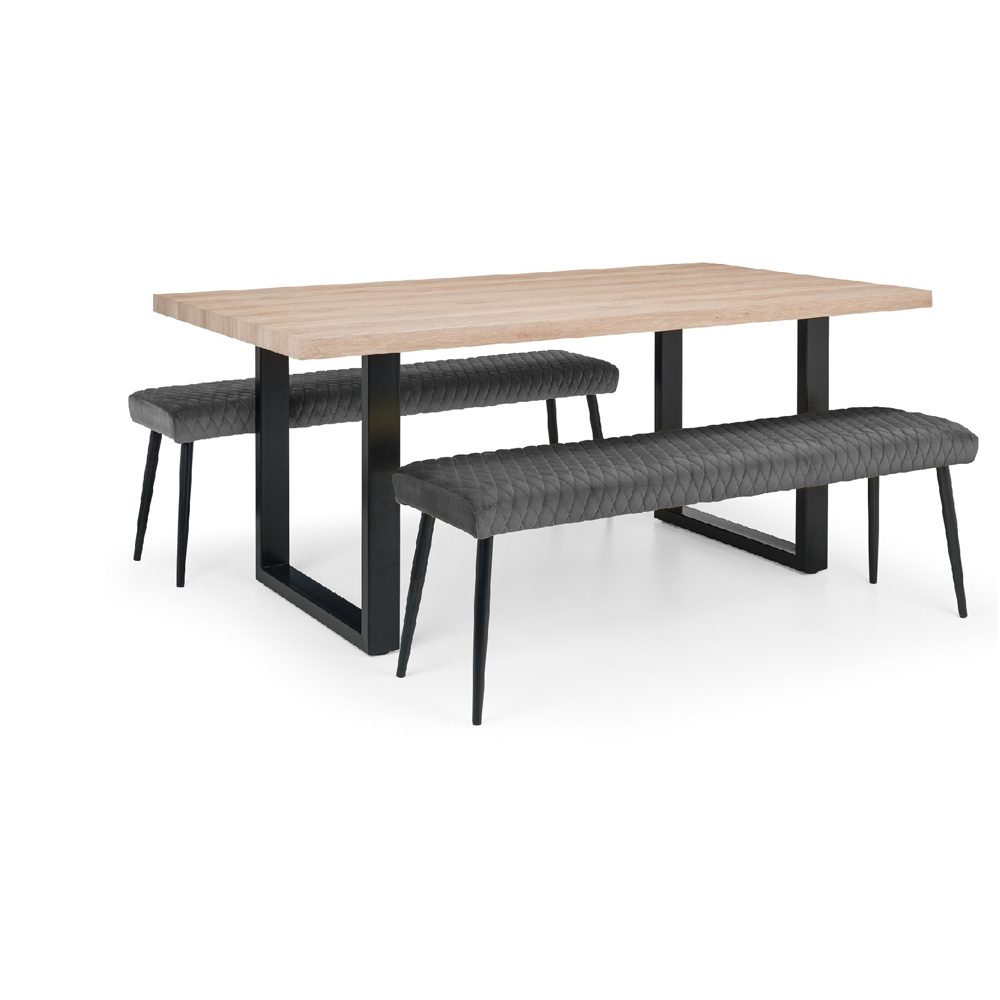 Julian Bowen Berwick 6 Seater Dining Table Rustic Oak Image 4