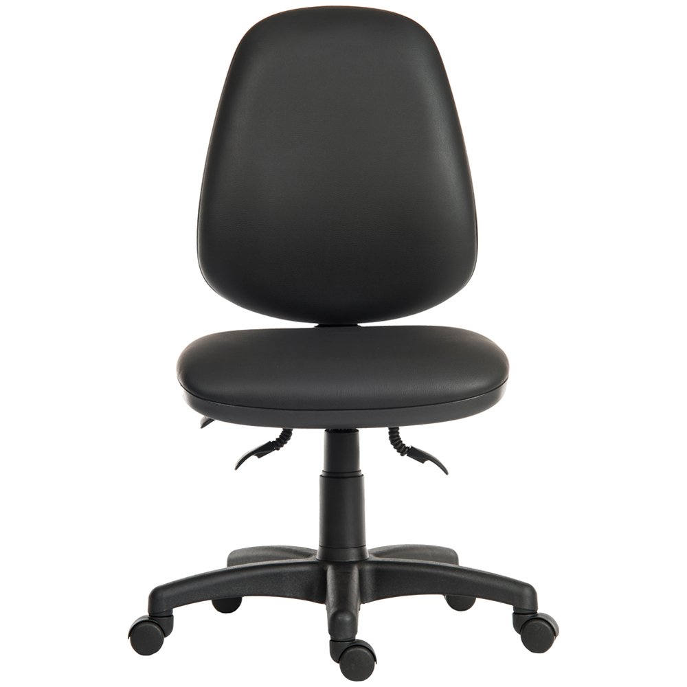 Teknik Office Practica Faux Leather Desk Chair Black Image 2