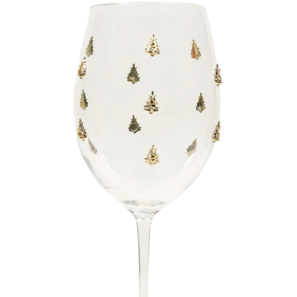 3D Gold Tree Wine Glass Image 3