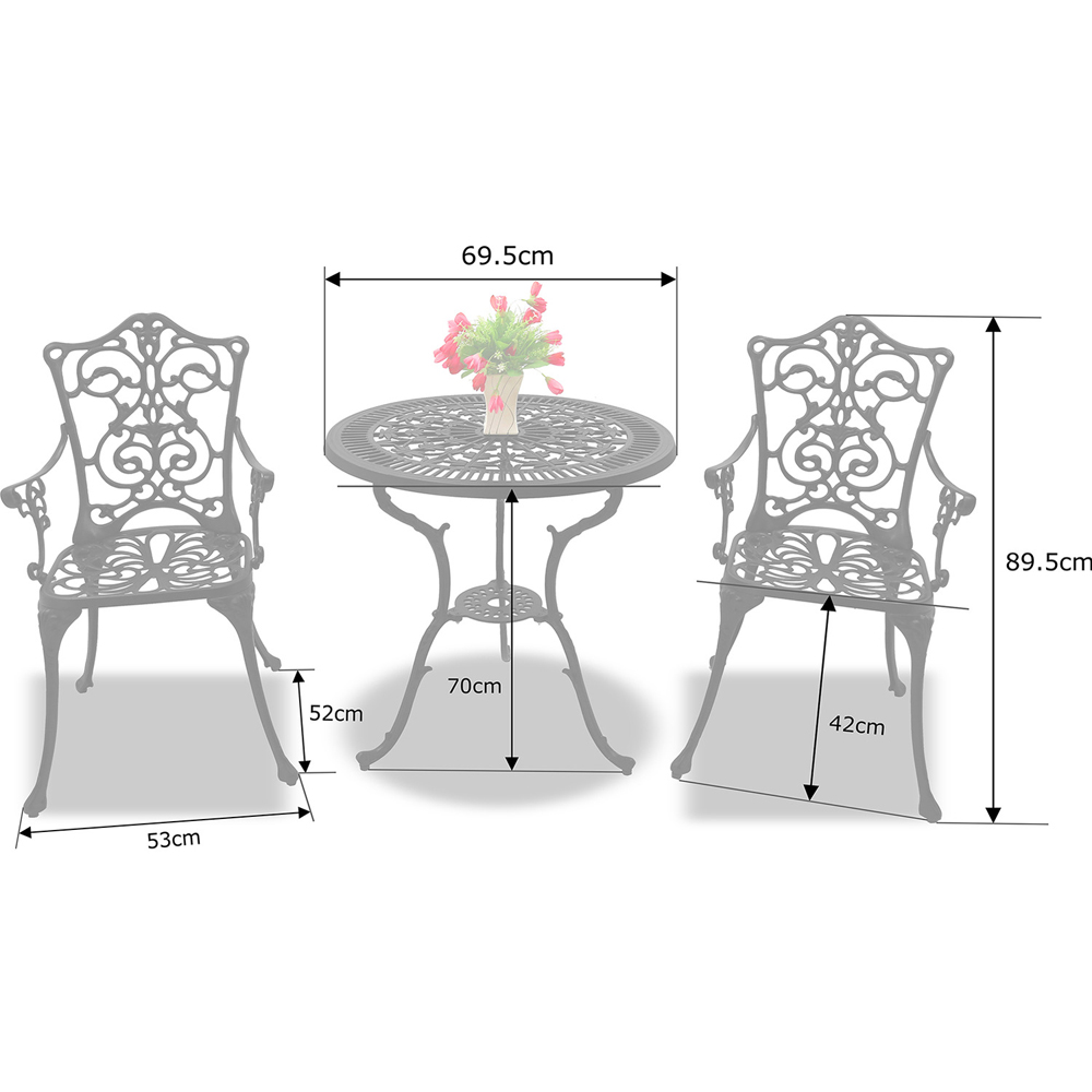 Centurion Supports Tabreez Aluminium 2 Seater Lounge Set Black Image 9