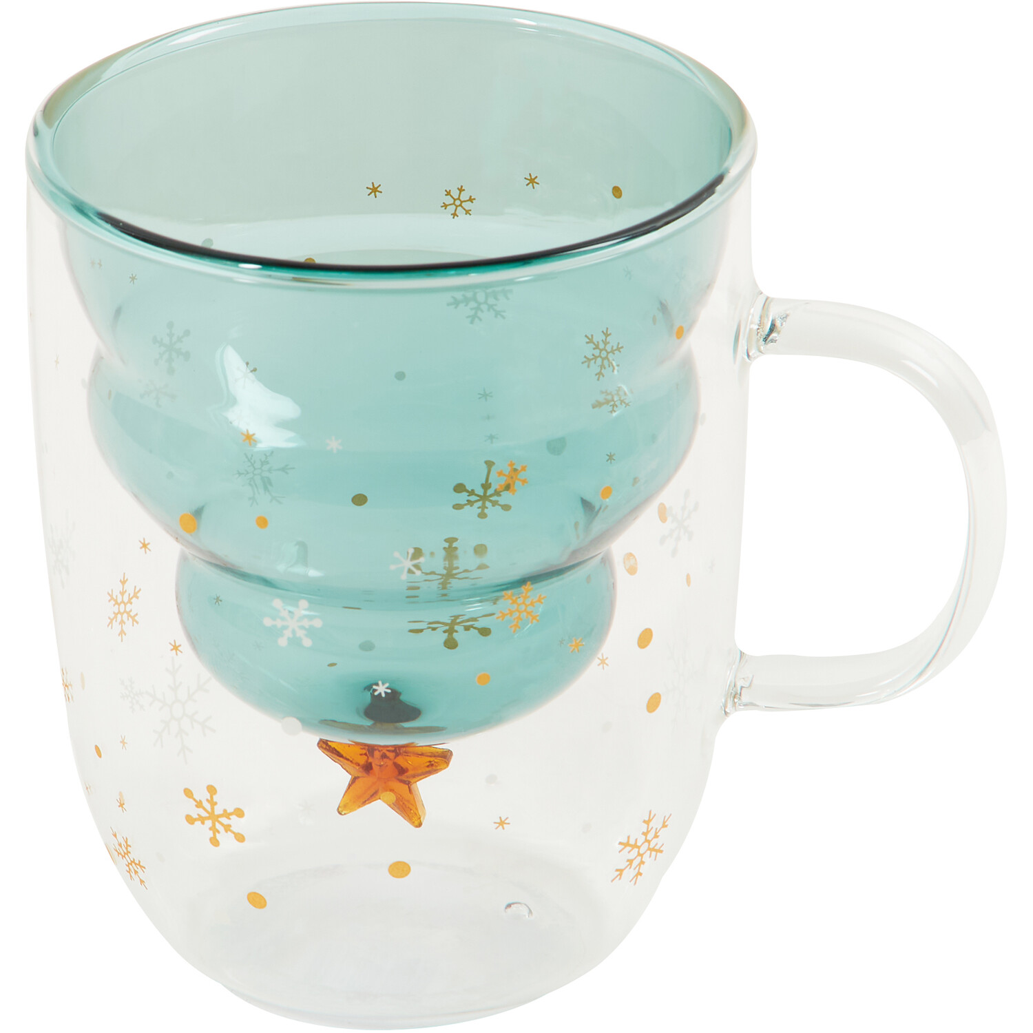 Christmas Tree Shape Double Wall Mug - Green Image 2
