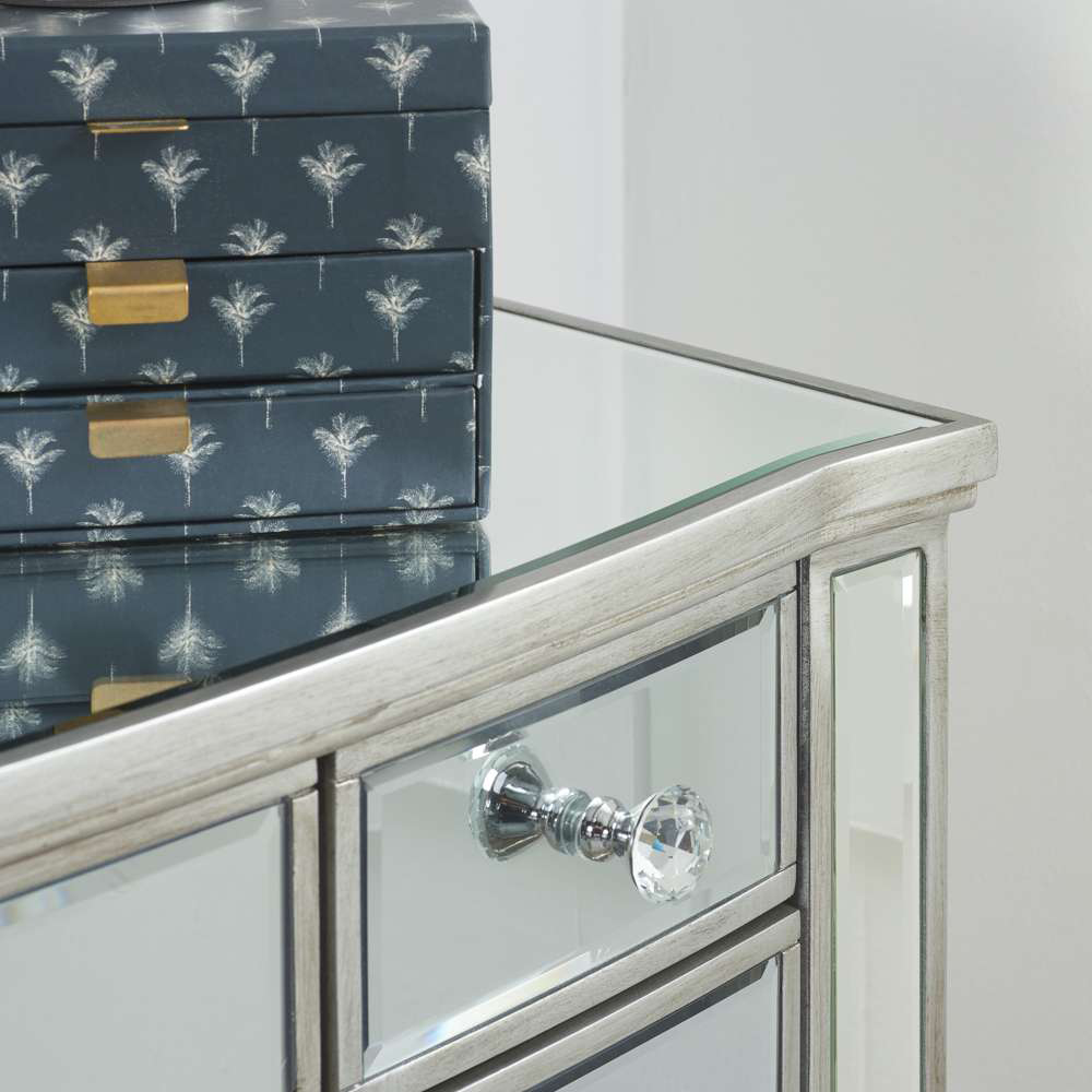Birlea Elysee 5 Drawer Mirrored Dressing Table Image 6