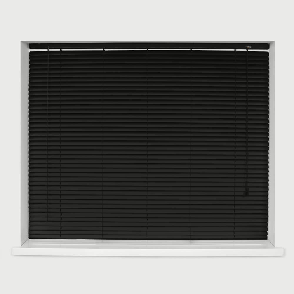 Caecus Aluminium Venetian Blind Black 120 x 210cm Image 1