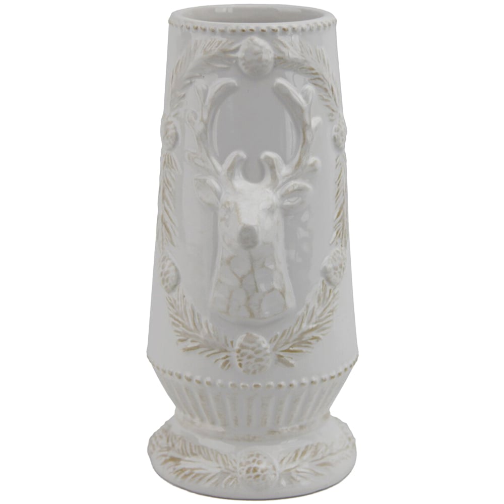 Rustic Stag Vase - White Image