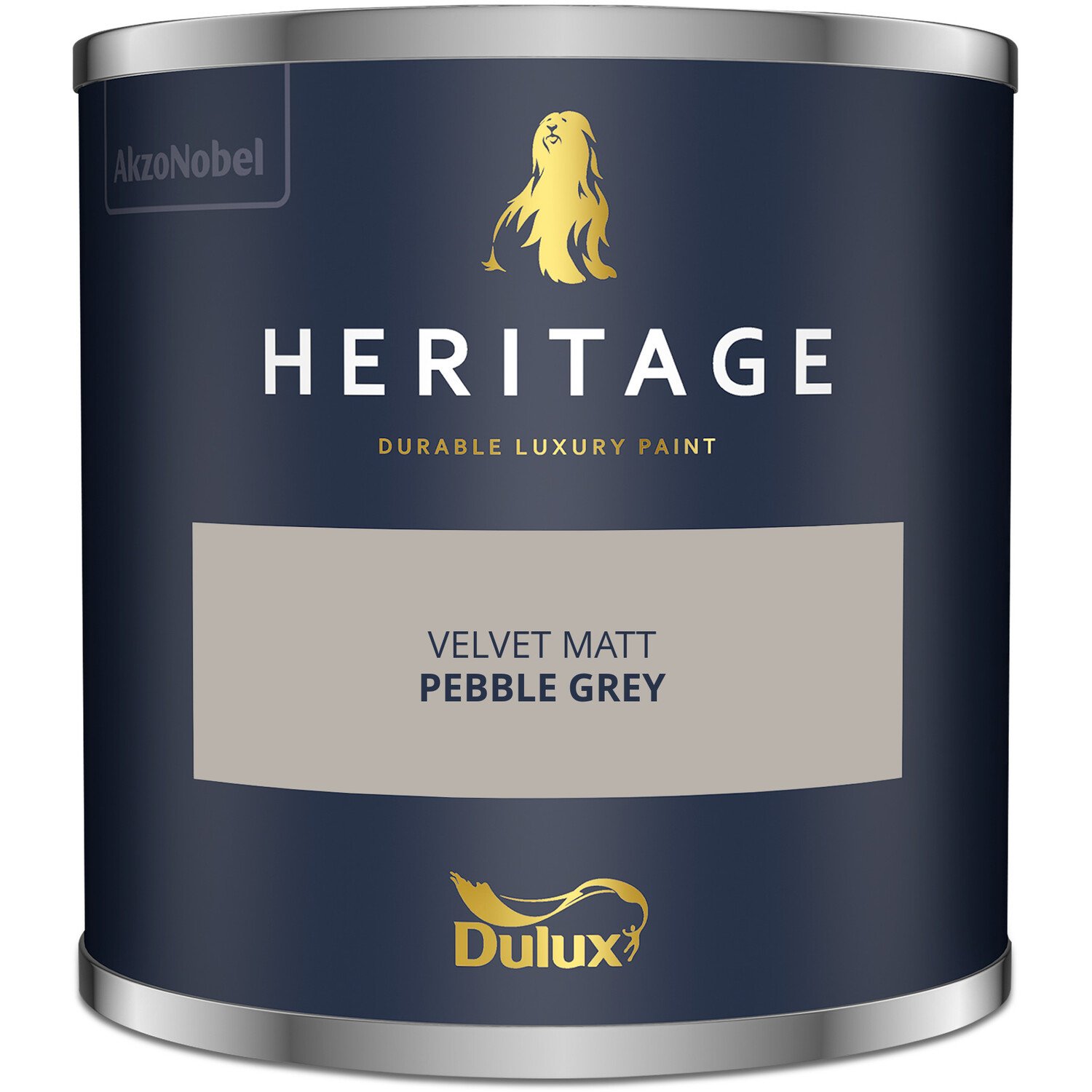Dulux Heritage Walls and Ceilings Pebble Grey Velvet Matt Emulsion Paint Tester Image 2