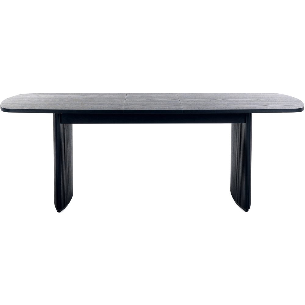 Julian Bowen Louis 6 Seater Fluted Extending Dining Table Black Image 4