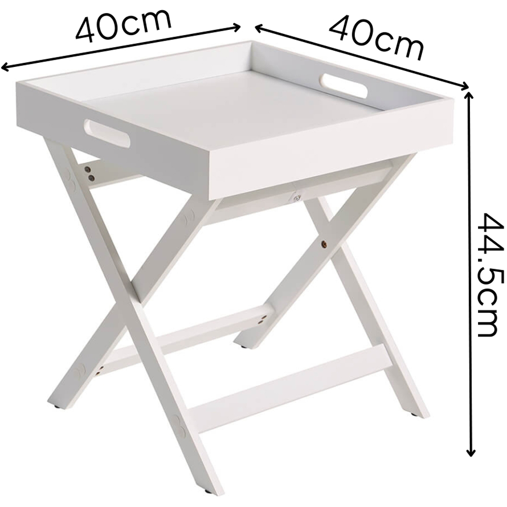 Home Source Alpine Butlers White Side Table Image 7