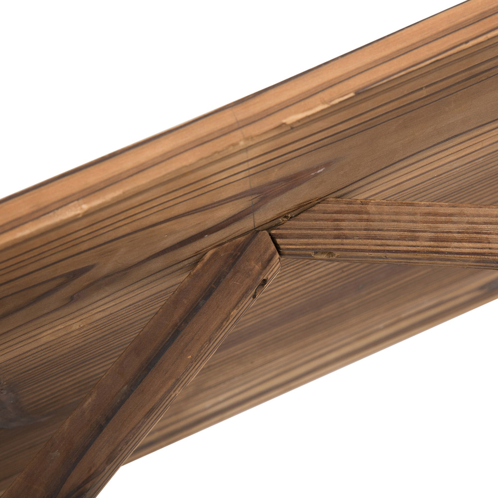 Outsunny 2 Seater Burnt Stained Garden Bench Image 3