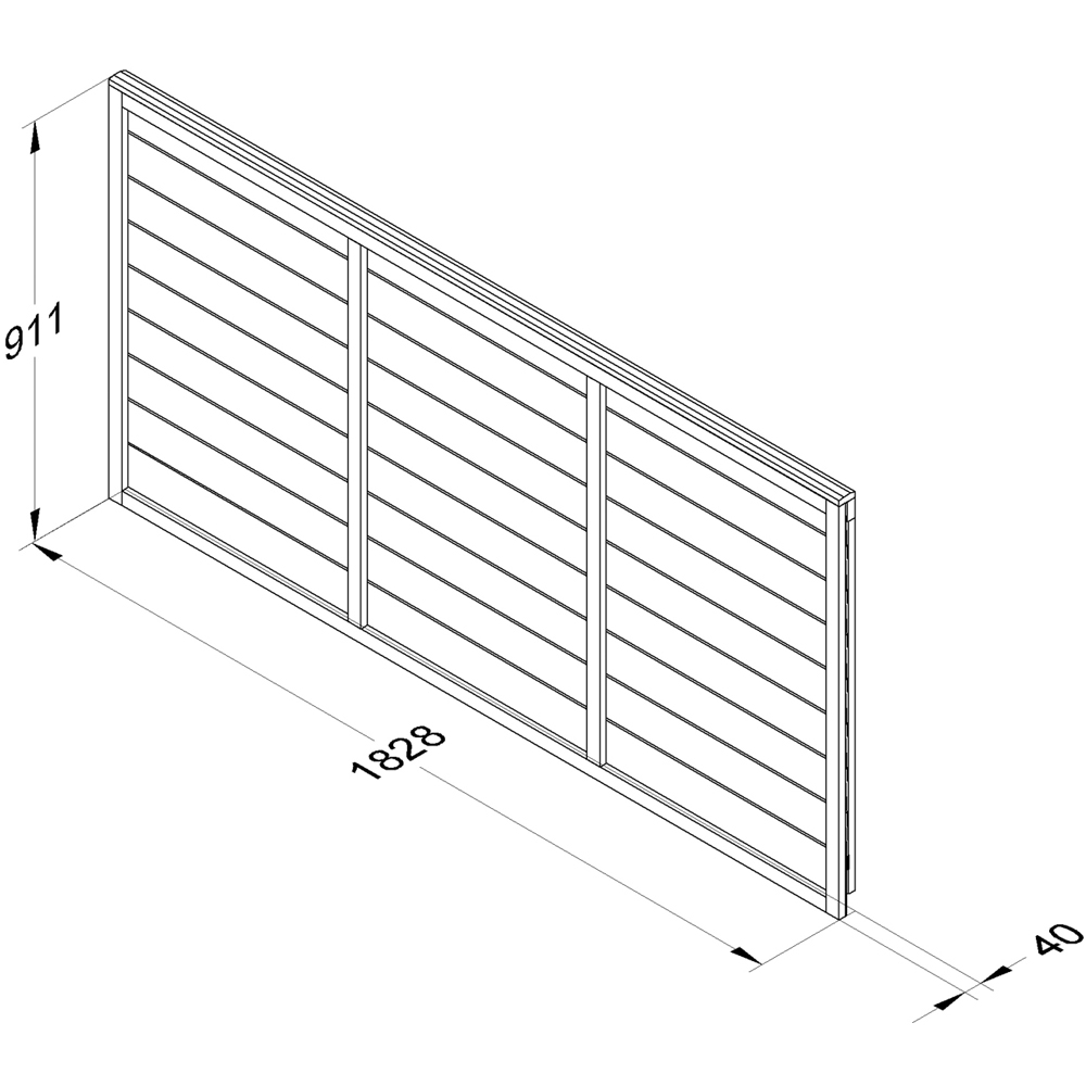 Forest Garden Trade Lap Fence Panel 6 x 3ft Image 7