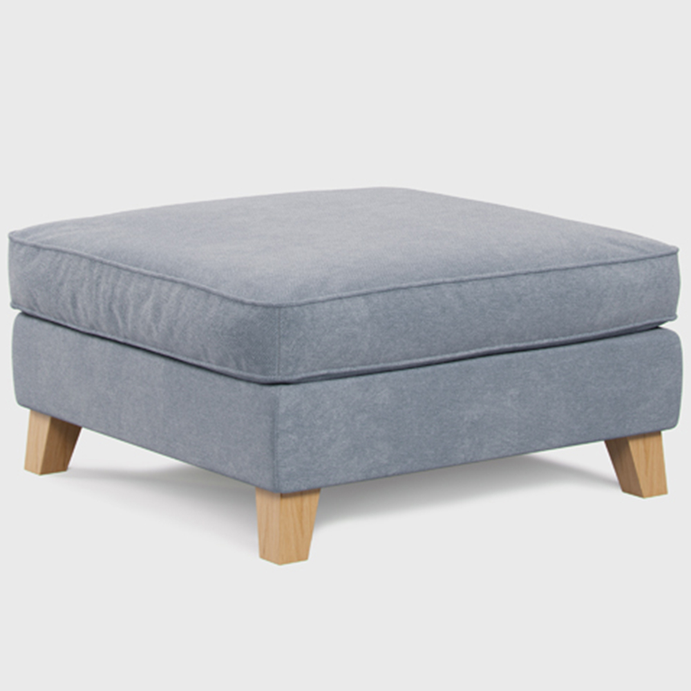 Marlon City Fine Blue Footstool Image 2