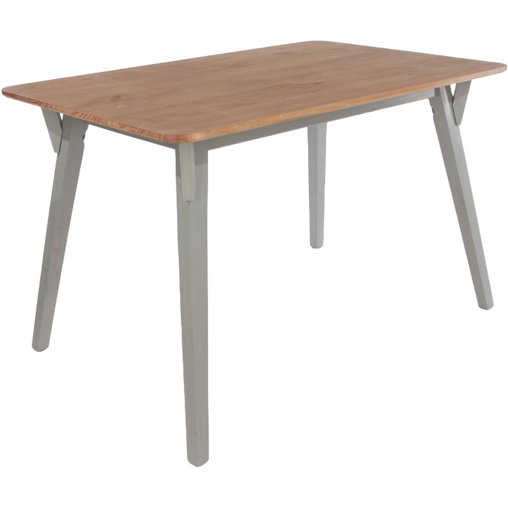 Core Products Corona 4 Seater Large Rectangular Dining Table Bench Set Grey Image 3