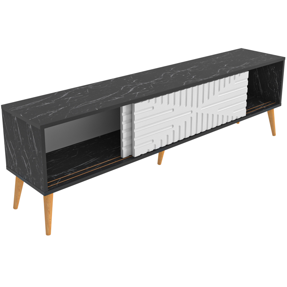 Decorotika Riso 2 Sliding Door Bendier and White TV Unit Image 5