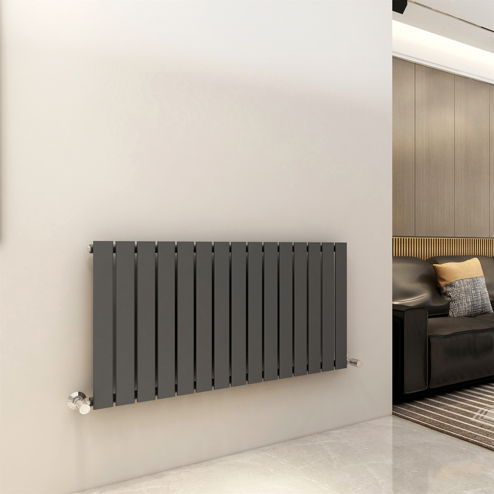 Anthracite 3270 BTU Single Flat Panel Vertical Column Radiator 600 x 1020mm Image 2