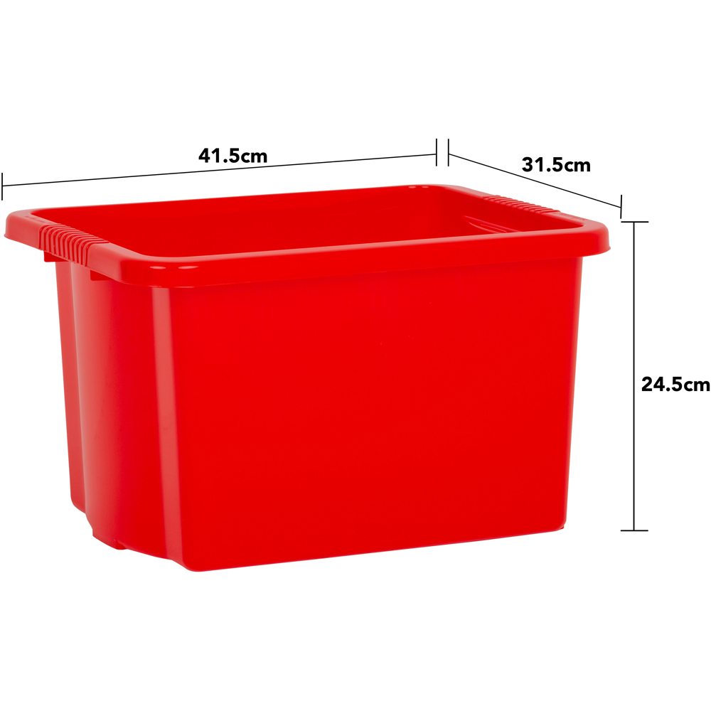 Wham 24L Red Stackable Storage Box 4 Pack Image 5