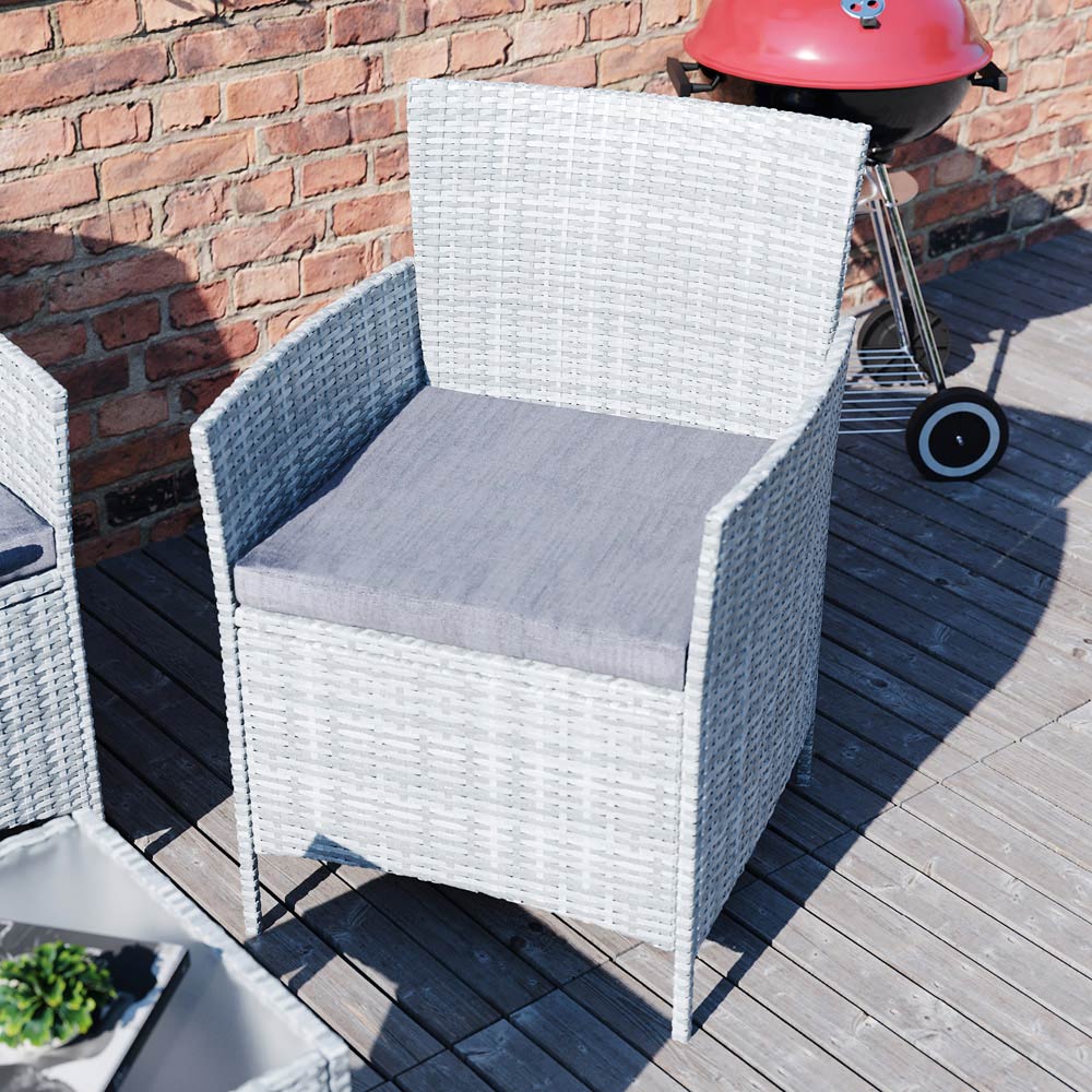 Garden Vida Kendal 4 Seater Grey Rattan Lounge Set Image 4