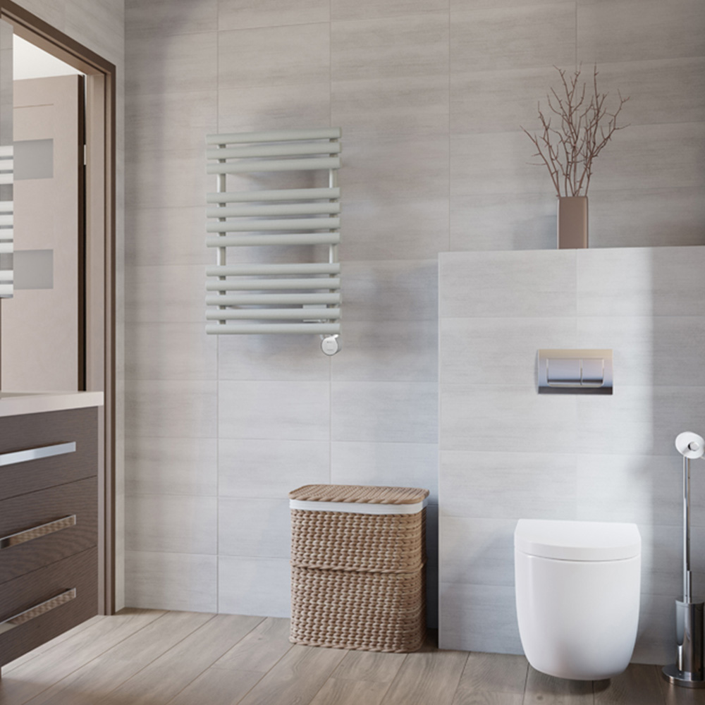 Terma Rolo Towel Salt n Pepper Electric Towel Rail with VEO Element Controller 755 x 520mm Image 2