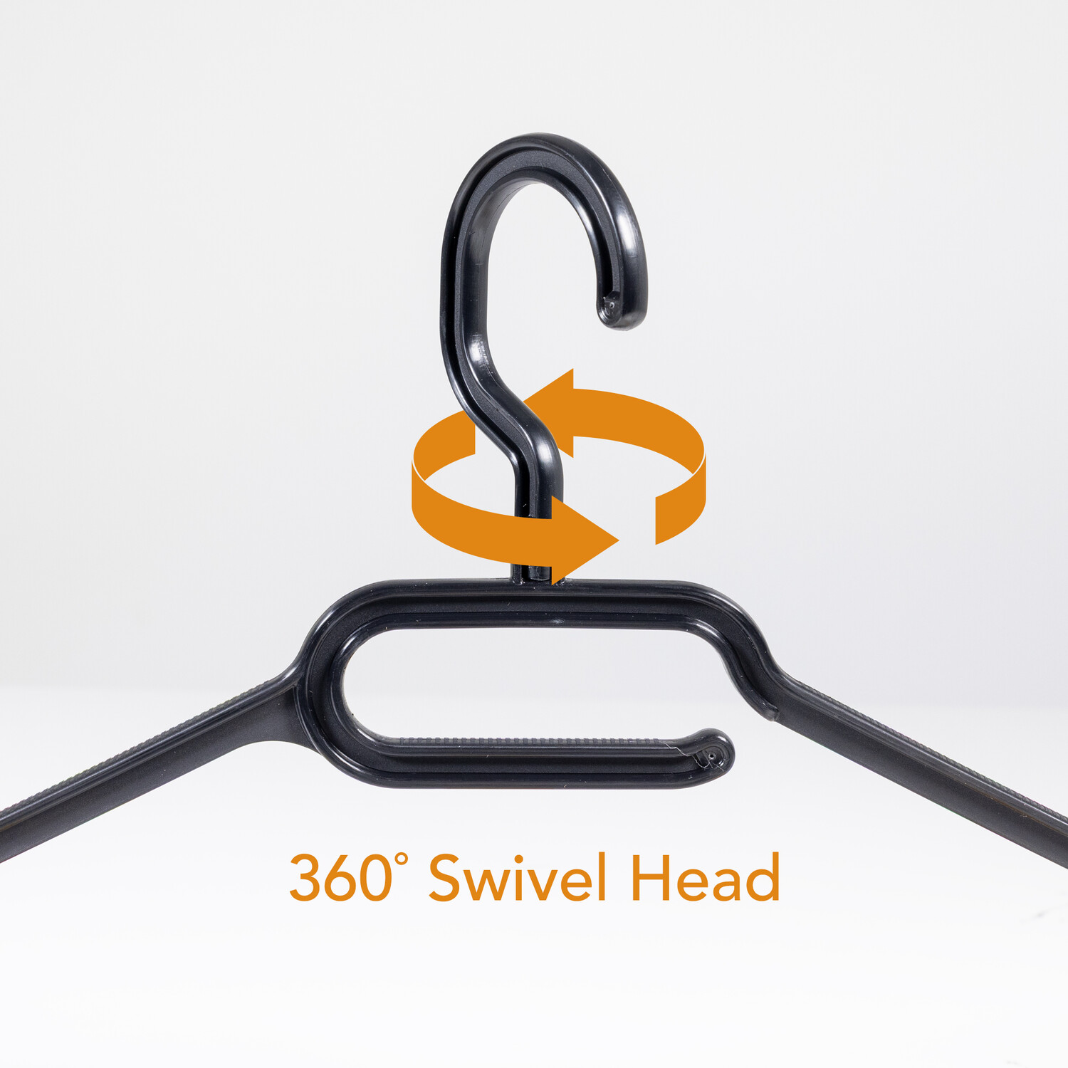 Pack of 10 Tontarelli Swivel Hangers Black Image 3